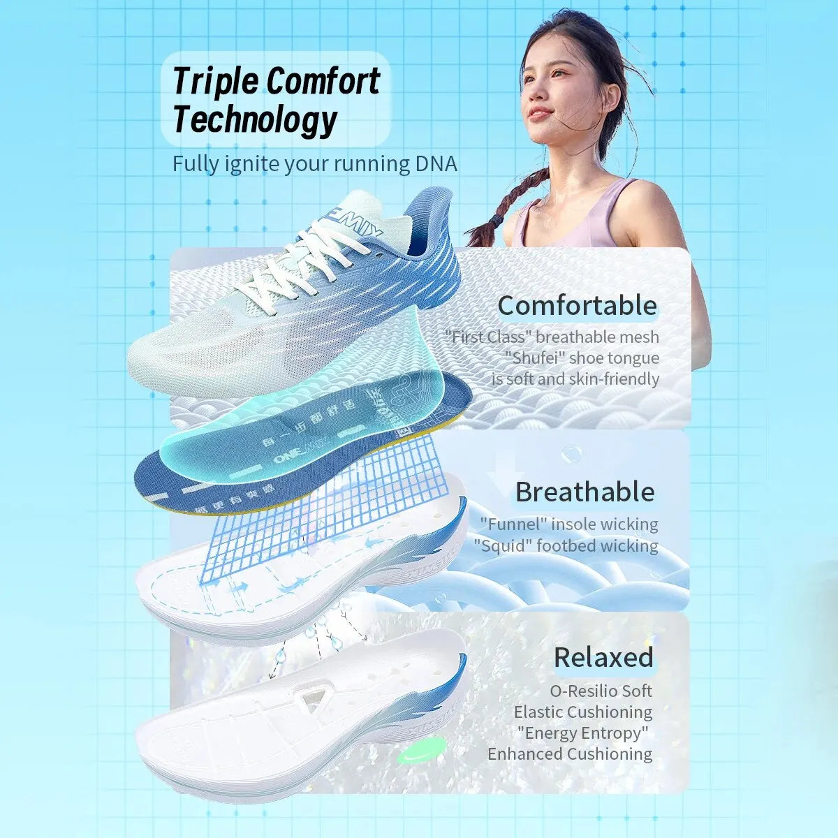 Onemix Wind Wings Breathable Running Shoes | Unisex