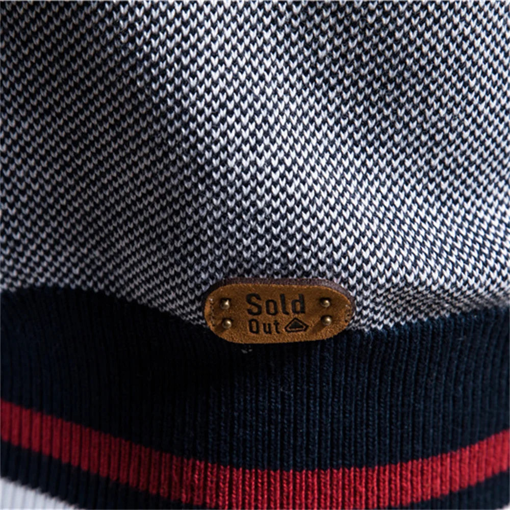Spliced Streetwear Cardigan – High-Quality USA-Made Cotton Zip Sweater
