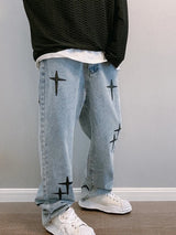 Men’s Wide-Leg Streetwear Cargo Jeans