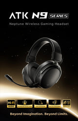 ATK N9 2.4GHz Wireless Gaming Headset with Mic for PS5 PS4 PC Mac Playstation Bluetooth Gaming Headphone with Microphone