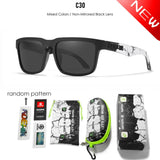 KDEAM All Black Men's Sunglasses Polarized And UV400 Protection Lens Driving Fishing Glasses Mirror With Complete Package