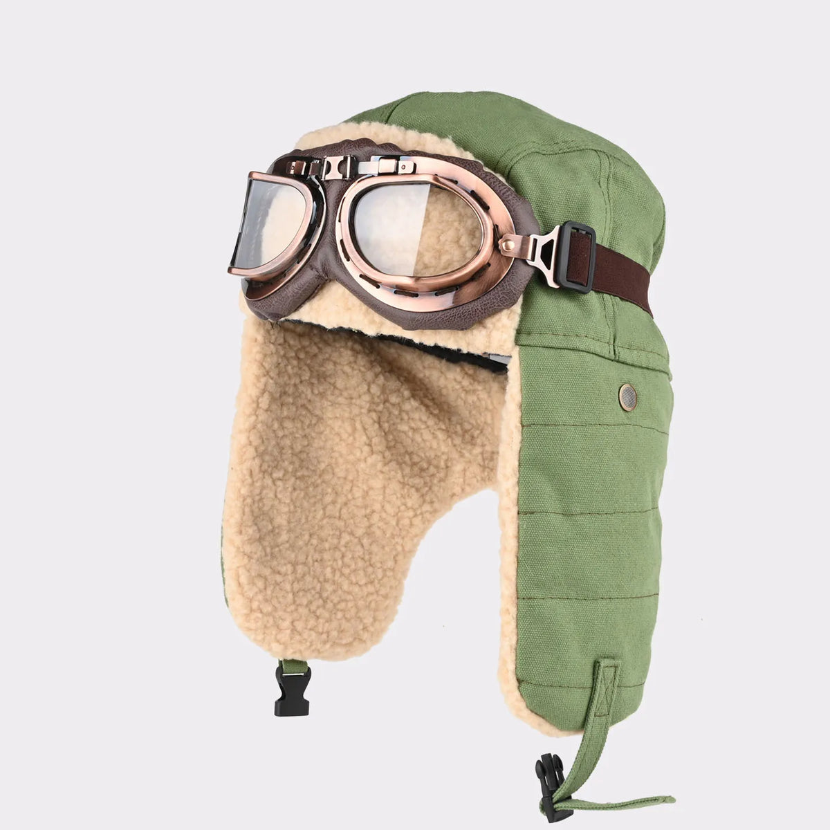 retro men pilot hat with glasses Bomber hat men ski cap wholesale winter hat women thickened warm ear protect riding cap털모자