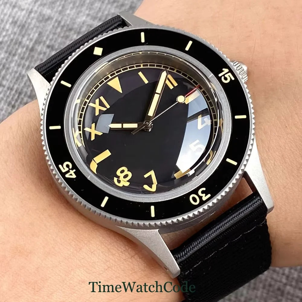 New 50 Fathoms NH35A Automatic Watch for Men Diving Swimming Sandblasting Luminous Bubble Sapphire Glass 200m Waterproof 40mm