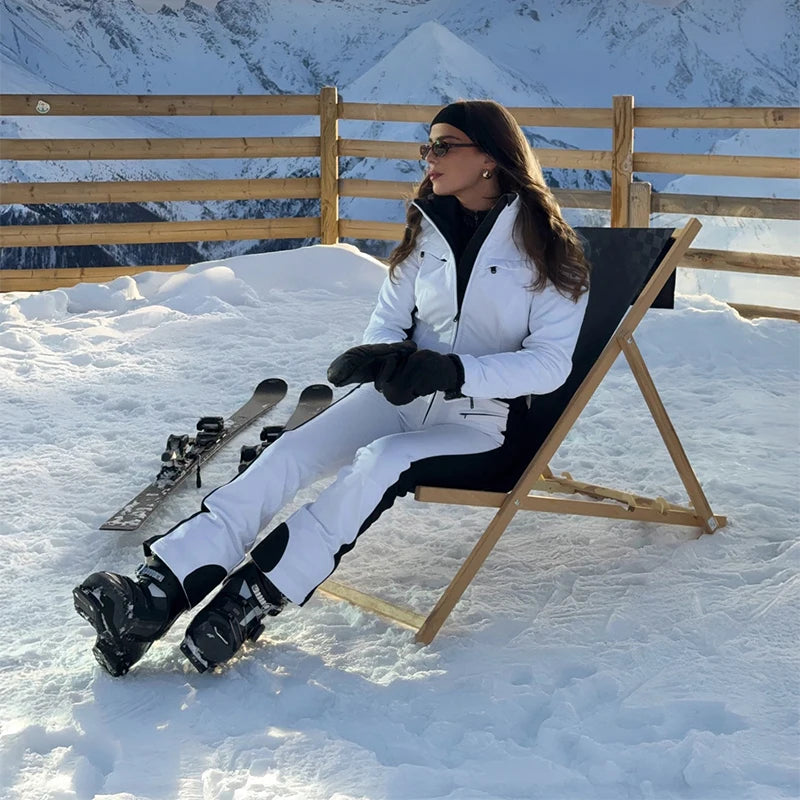 All-Weather Waterproof Hooded Ski Jumpsuit