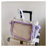 Fashion Transparent Ita Bag Large Capacity College Style Shoulder Bag Canvas Jk Handbag Women Tote Bag College Style