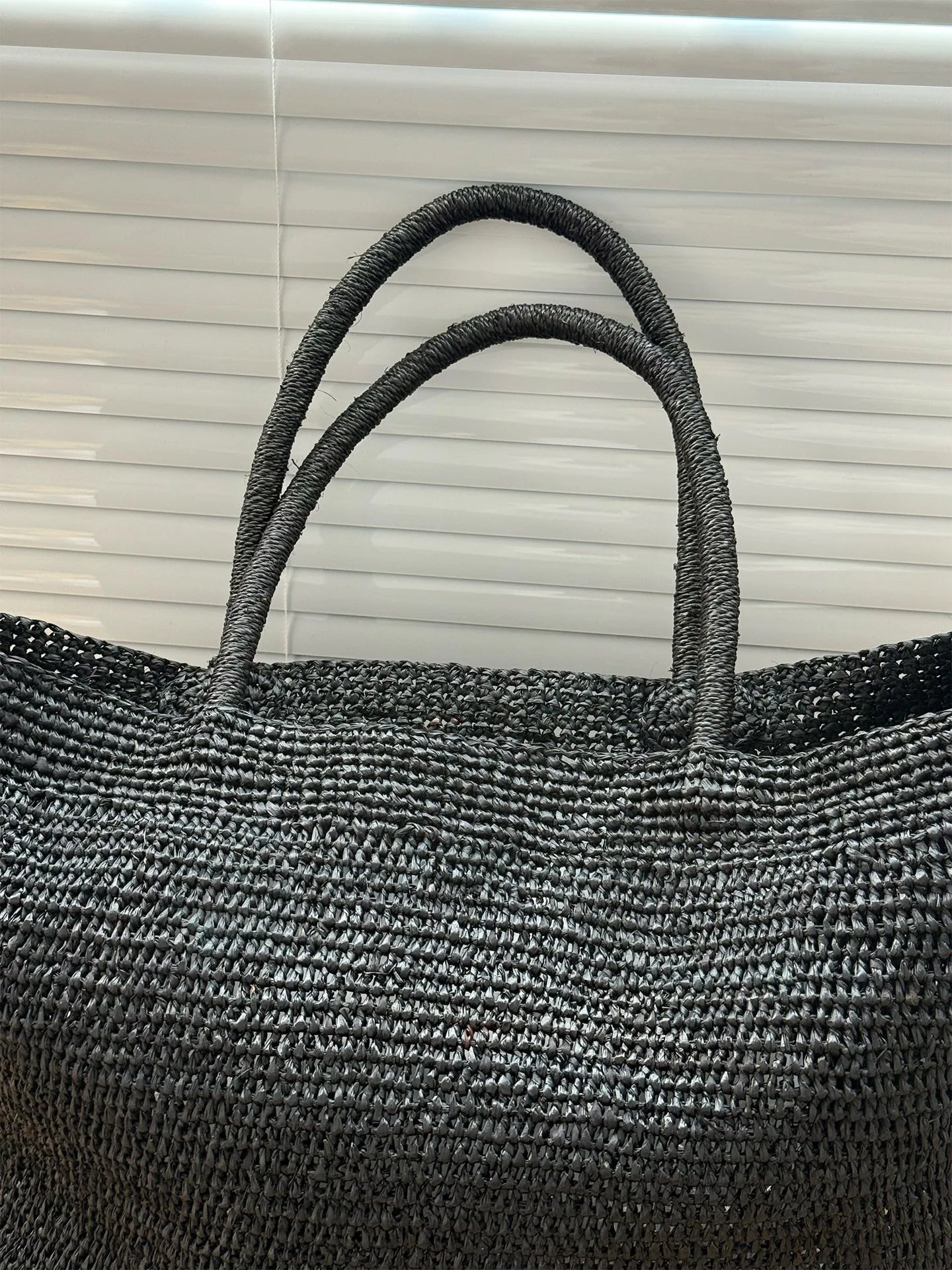Large Handwoven Rattan Tote Bag for Women Natural Straw Beach Bag Purse Luxury Shoulder Bags Handbag Summer