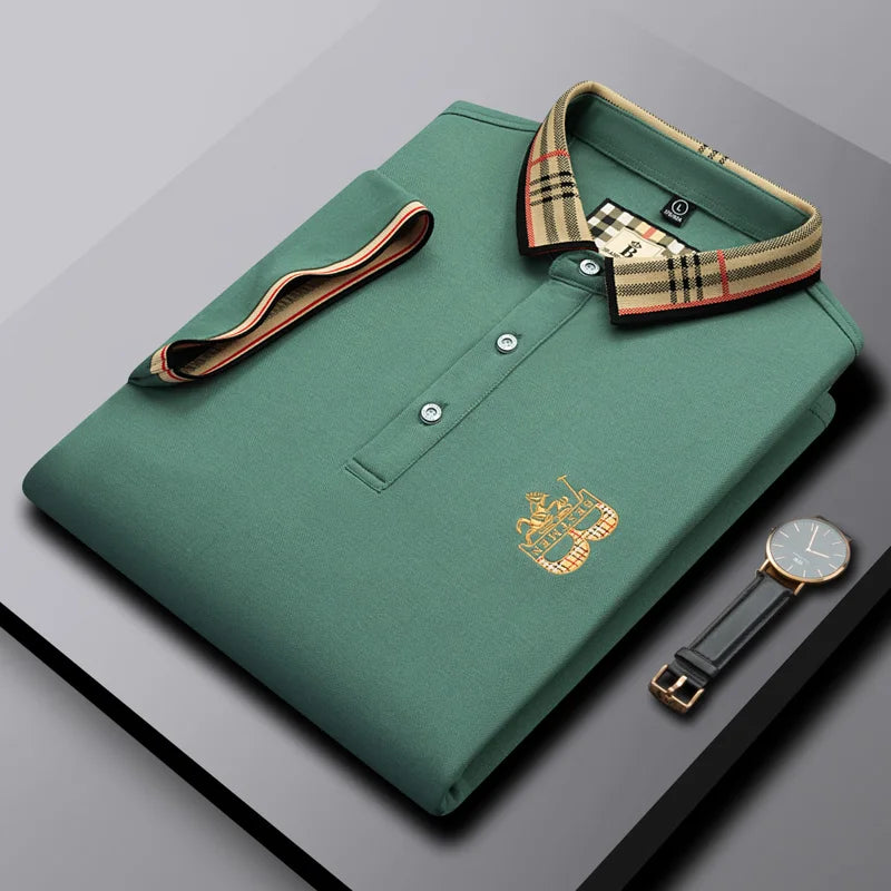 Men's Embroidered Polo Shirt – Breathable Summer Style