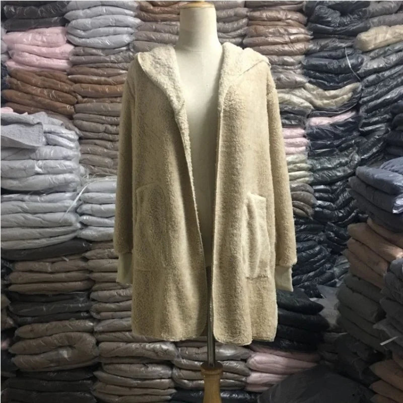 Reversible Fleece Longline Cardigan