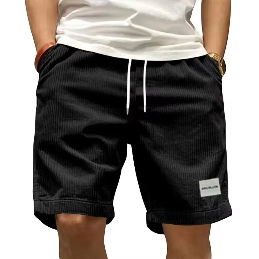 Men's Cotton Cargo Shorts with Elastic Waist