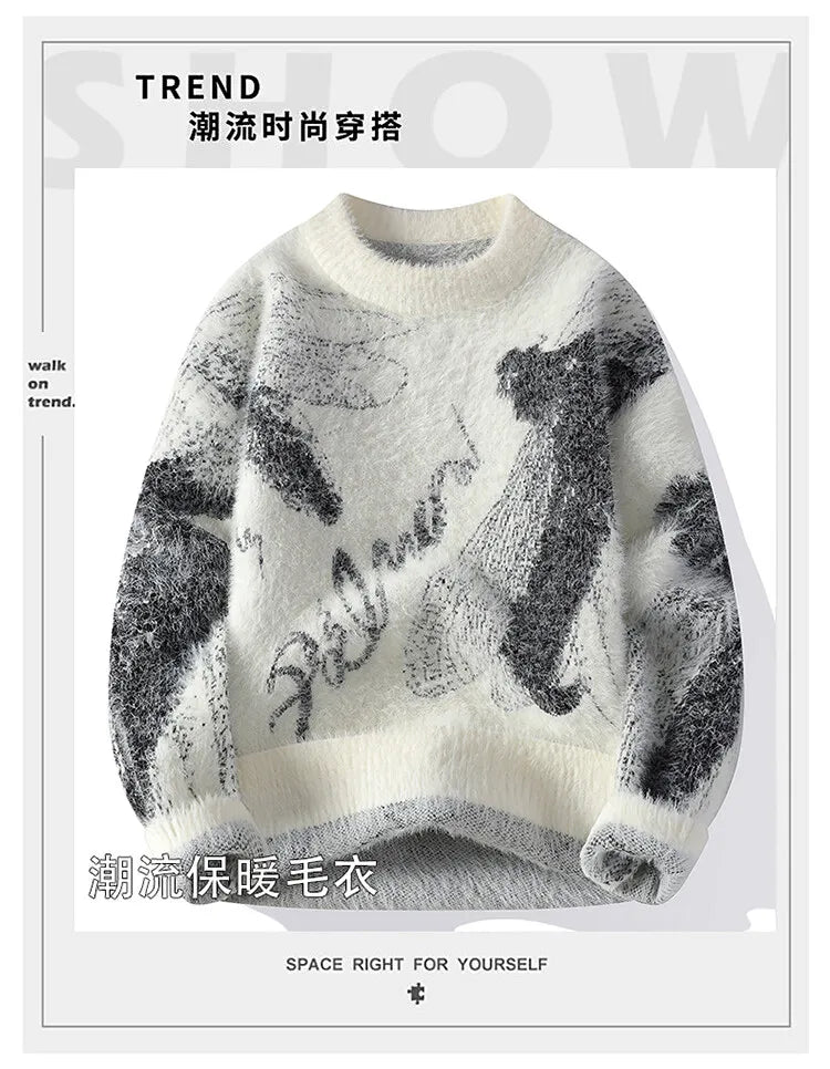 Men's Thick Crew Neck Winter Sweater