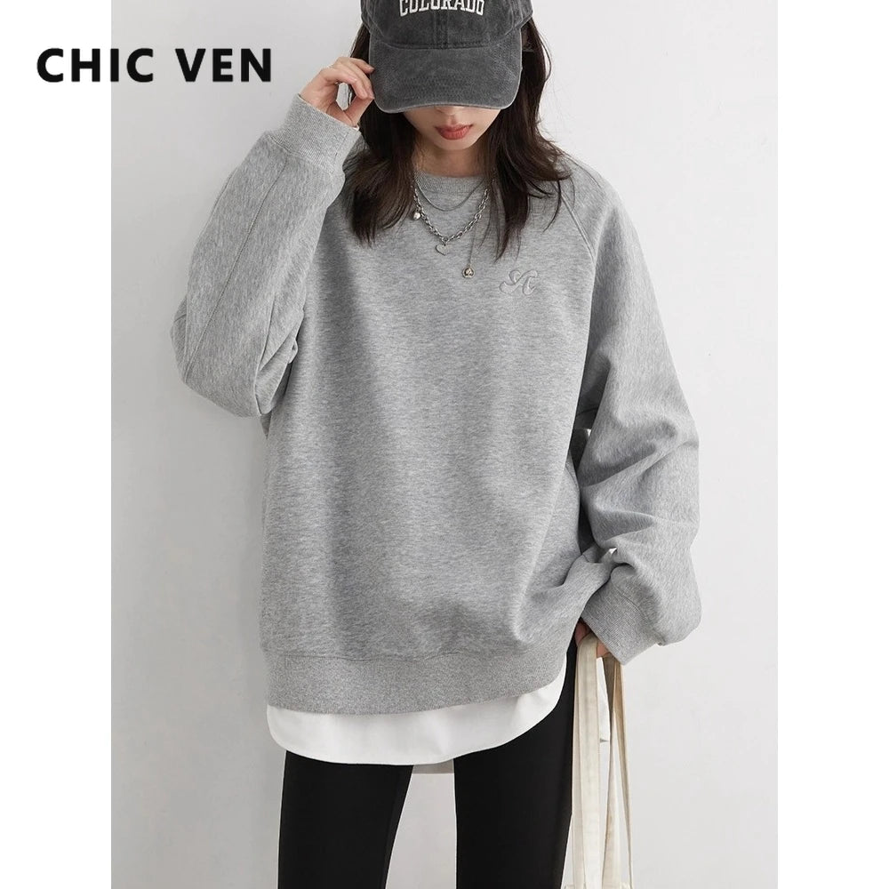 Women's Embroidered Raglan Sweatshirt
