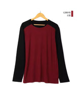 Men's 100% Merino Wool Thermal Long Sleeve T-Shirt Base Layer Breathable Wicking Anti-Odor Underwear for Outdoor Activities