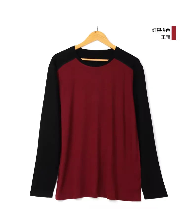 Men's 100% Merino Wool Thermal Long Sleeve T-Shirt Base Layer Breathable Wicking Anti-Odor Underwear for Outdoor Activities