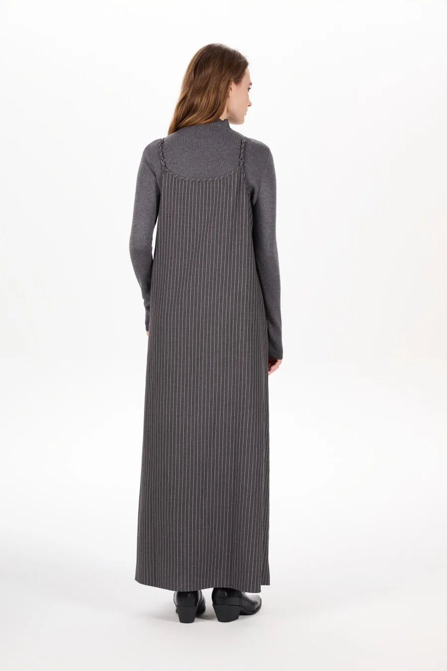 AW25 Pinstripe Collection – Knit & Slip Dress Set