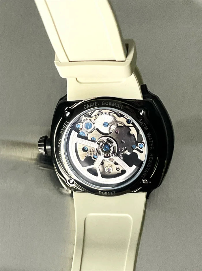 Men Automatic Mechanical Watch Fashion Sport Wristwatch Silicone Band