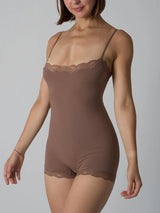 Lace Patchwork Fitness Bodysuit
