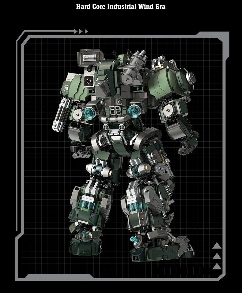 1403pcs Large Mecha Warrior Building Blocks Set Battle Robots Action Figure Model Kits Adult Teens Assembled Toys Gifts For Boys