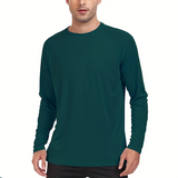Nheals UPF 50+ Long Sleeve T-shirt Men's UV Sun Protection Quick Dry Breathable Sunscreen T-shirt Hiking Fish Performance Tops