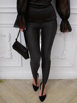 Women's Black Glitter Skinny Pants