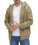 TACVASEN Men's Fleece-Lined Zip-Up Hoodie