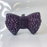 Elegant Rhinestone Bowtie Evening Bag Fashionable Luxurious Banquet Crystal Clutch Personalized Handbag Unique Diamond Party Bag