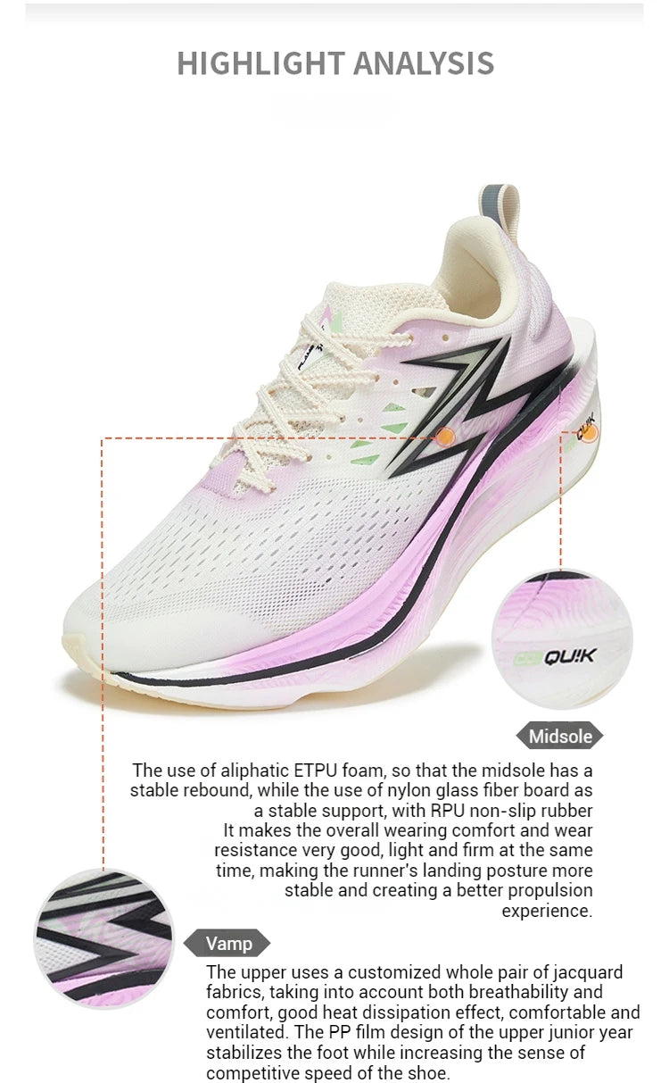 361 Degrees Flame 3.0 ET Men's Running Shoes Racing Marathon Stable Breathable Comfort Rebound Jogging Male Sneakers 672612245F