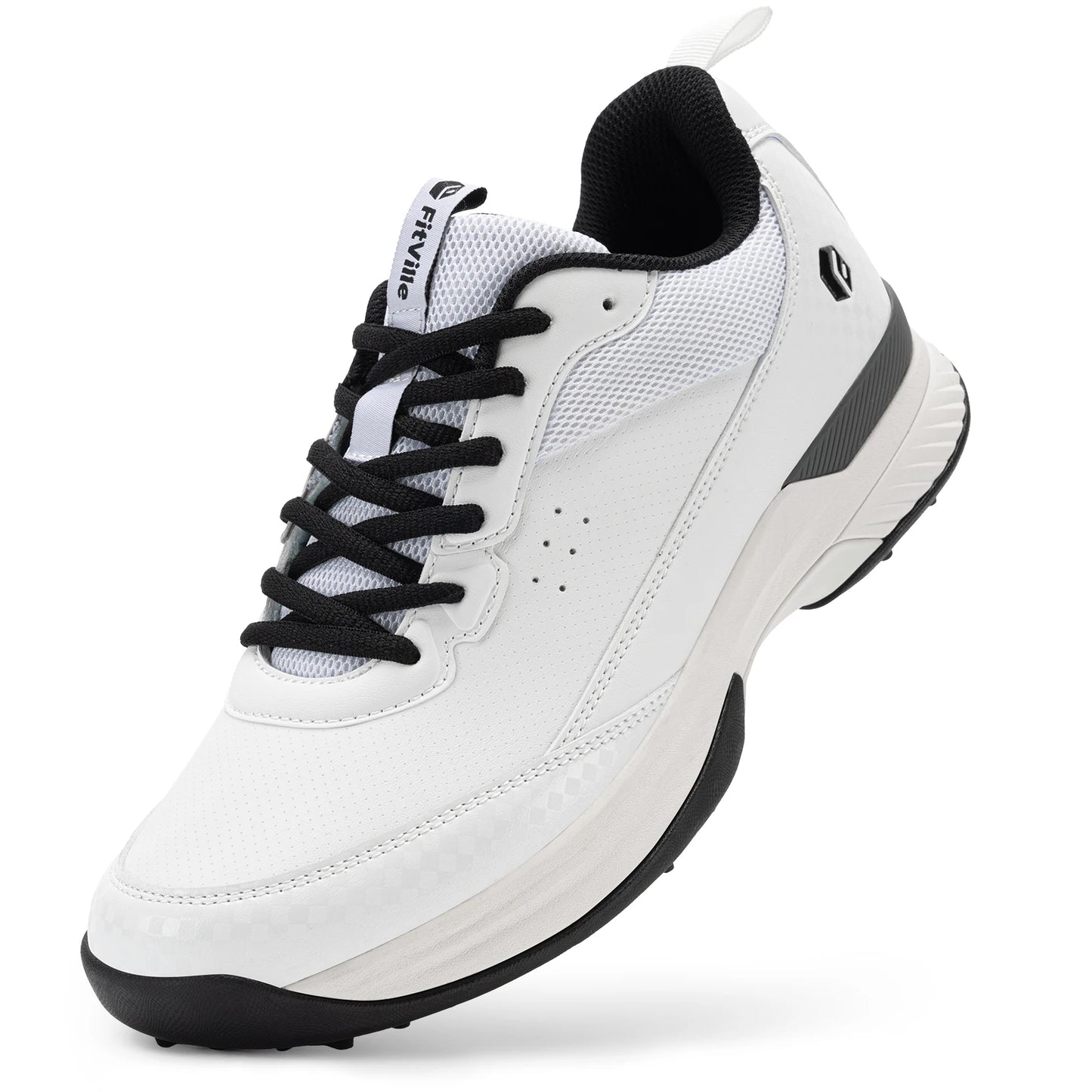 FitVille Wide Golf Shoes Men Professional Outdoor Water Resistant Golf Shoes for Course with Spikes