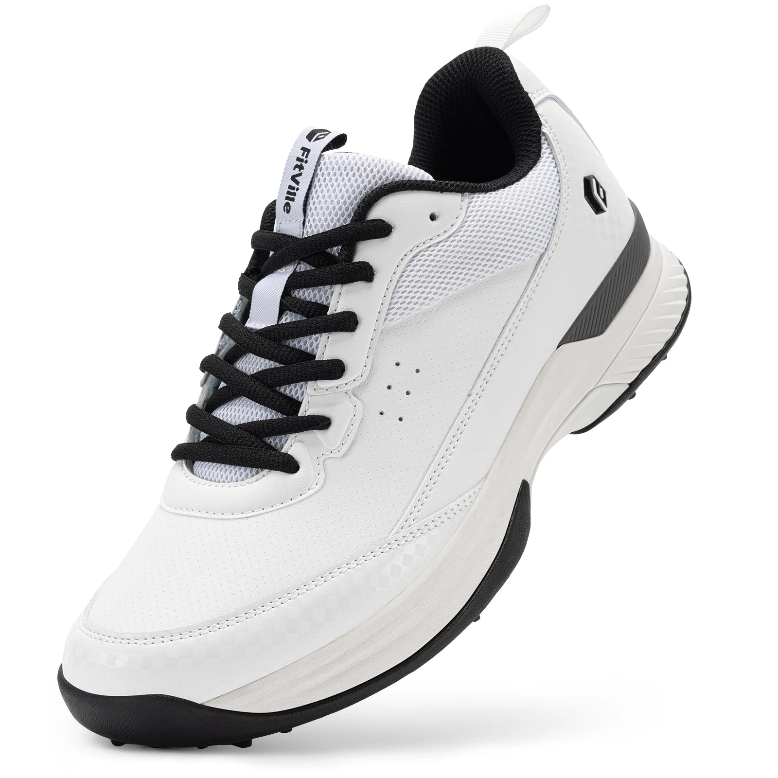 FitVille Wide Golf Shoes Men Professional Outdoor Water Resistant Golf Shoes for Course with Spikes