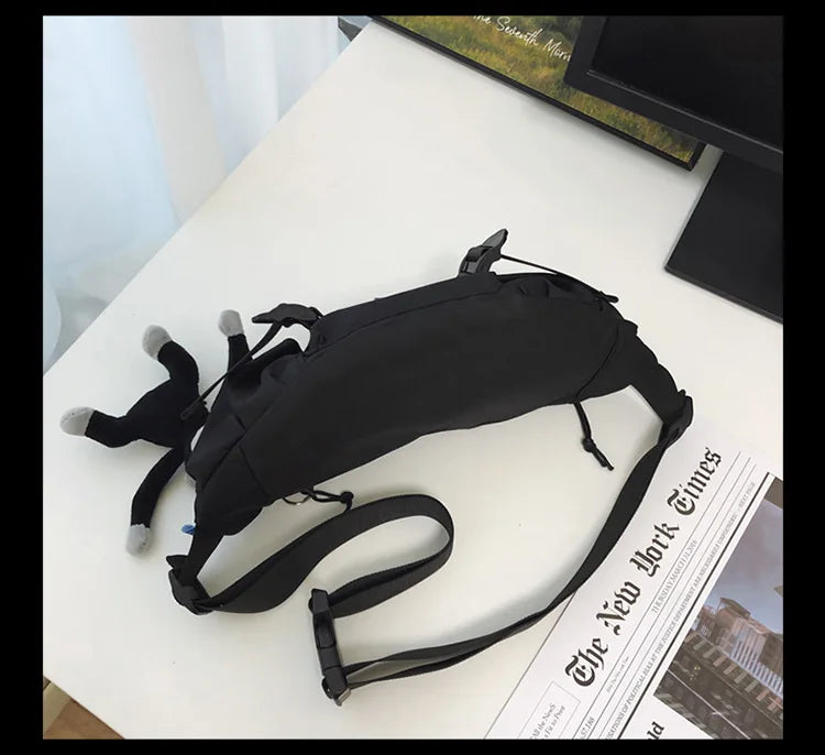 2024 Techwear Style Punk Hip Hop Single Shoulder Crossbody Bag Men Women Street Vintage Chest Bag Casual Sport Fanny Pack