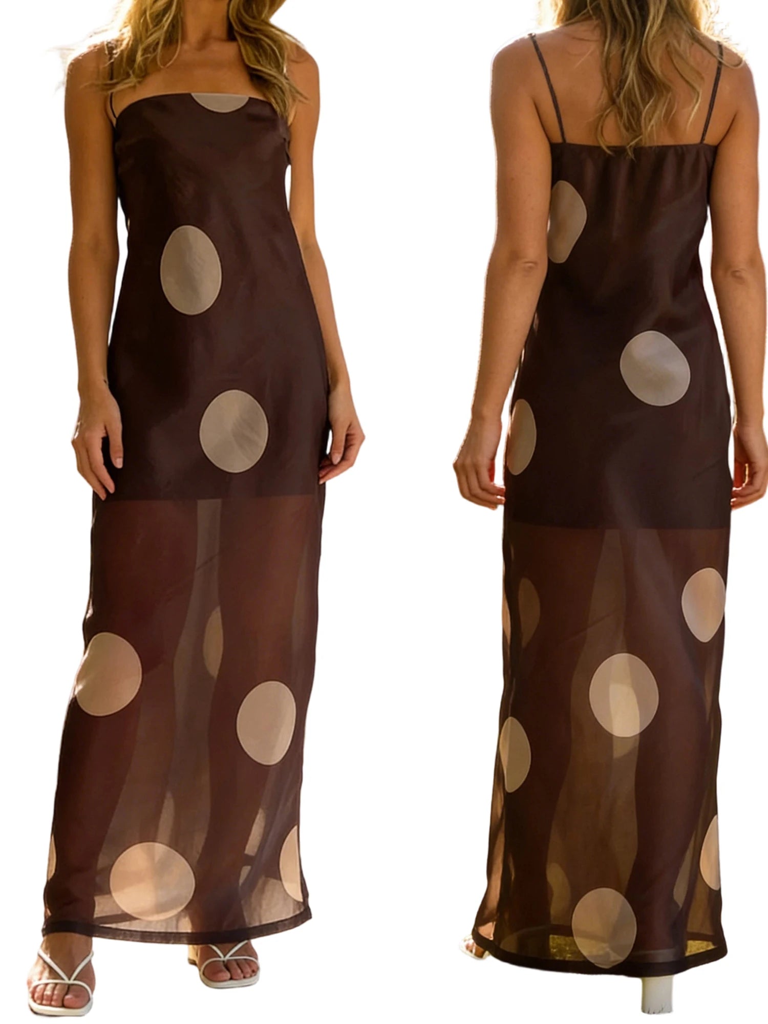 Floral Print Mesh Maxi Dress