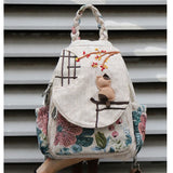 Luxury 3D Pumpkin Pattern Women Travel Backpack High Quality Linen Female Backpack Fashion Prettry Style Girls Daypack Backpack