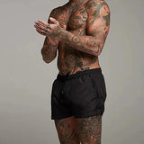 Men's Quick-Dry Athletic Gym Shorts with Zipper Pockets