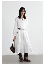 CHIC VEN Women Dress Sets A Line Long Sleeve Solid Loose Casual Female Long Dress with Knitted Vest Spring Autumn 2026