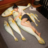New Simulation Large Yellow Croaker Plush Toys Lifelike Fish Dolls Stuffed Soft Throw Pillow Sleeping Cushion Decor Gift