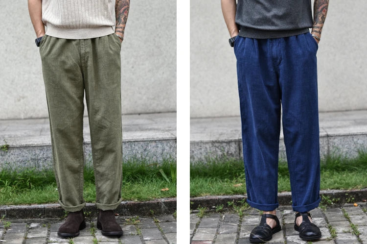 Men's Ramie Cotton Relaxed Summer Pants