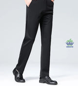Men's Stretch Suit Pants — Slim Straight Business Formal Trousers