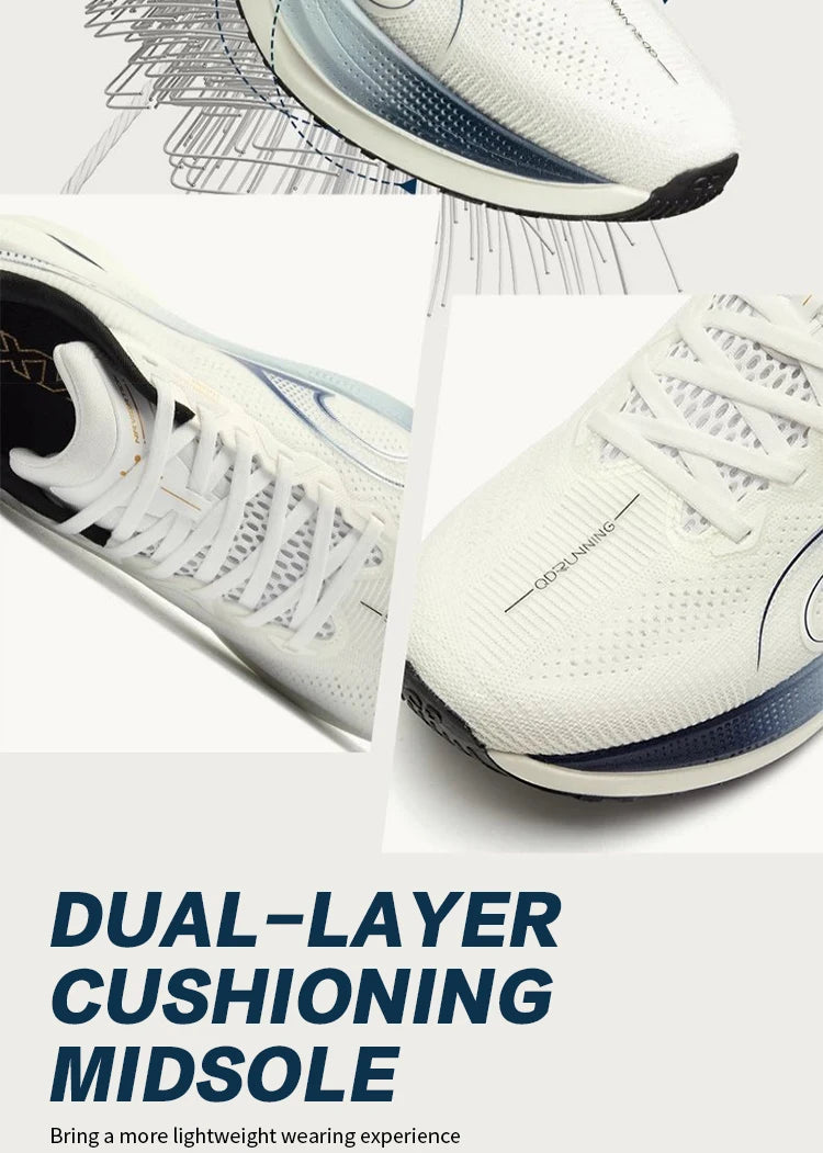 QIAODAN LH 600 Max Men's Running Shoes Breathable Sport Shoes 2026 Thick-soled Lightweight Jogging Sneakers QXB023254214R