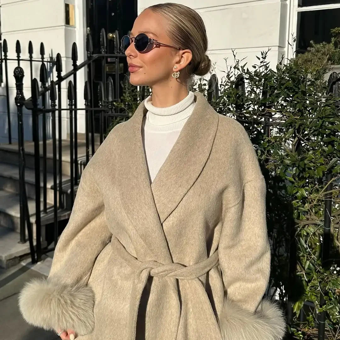 Women’s Casual Lapel Woolen Coat