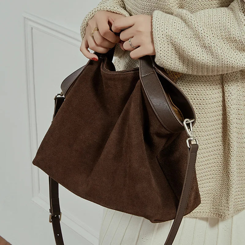Genuine Leather Women Handbags Large Capacity Female Shoulder Crossbody Bag Fashion Cowhide Commuting Big Totes Bolsas
