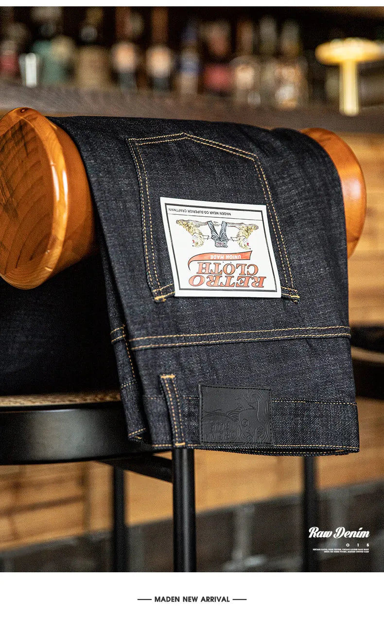 MADEN 13.5oz Heavyweight Selvedge Raw Denim Straight Jeans