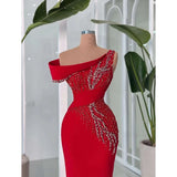 Elegant One-Shoulder Satin Mermaid Gown | Formal Evening Dress