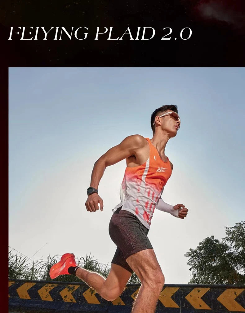 QIAODAN Feiying Plaid 2.0 Men Marathons Running Shoes Professional Carbon Plate Sport Shoes Rebound Racing Sneakers QDB023252290