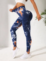 Women's 3D Tie-Dye Seamless Push-Up Leggings
