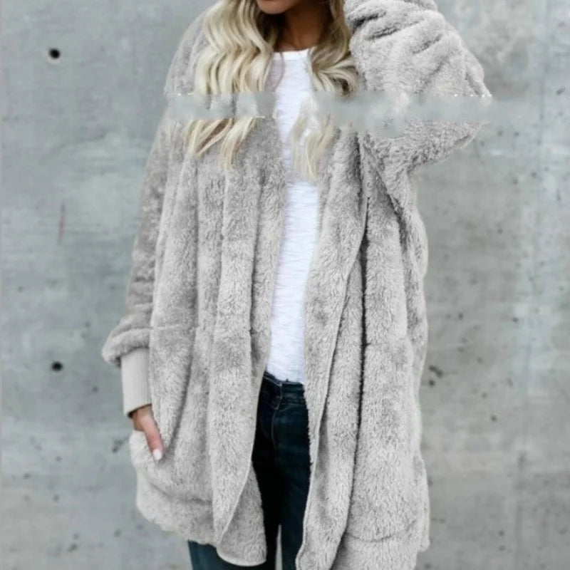 Reversible Fleece Longline Cardigan