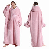 Extra Long Hooded Wearable Blanket