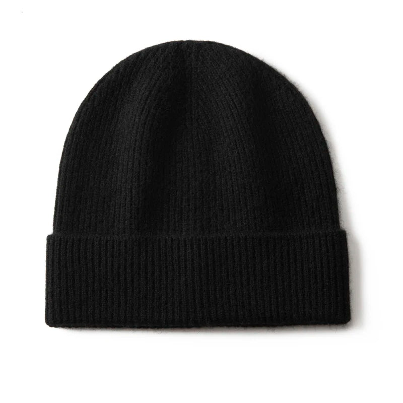MERRILAMB Men's Pure Cashmere Ribbed Beanie | Soft & Warm