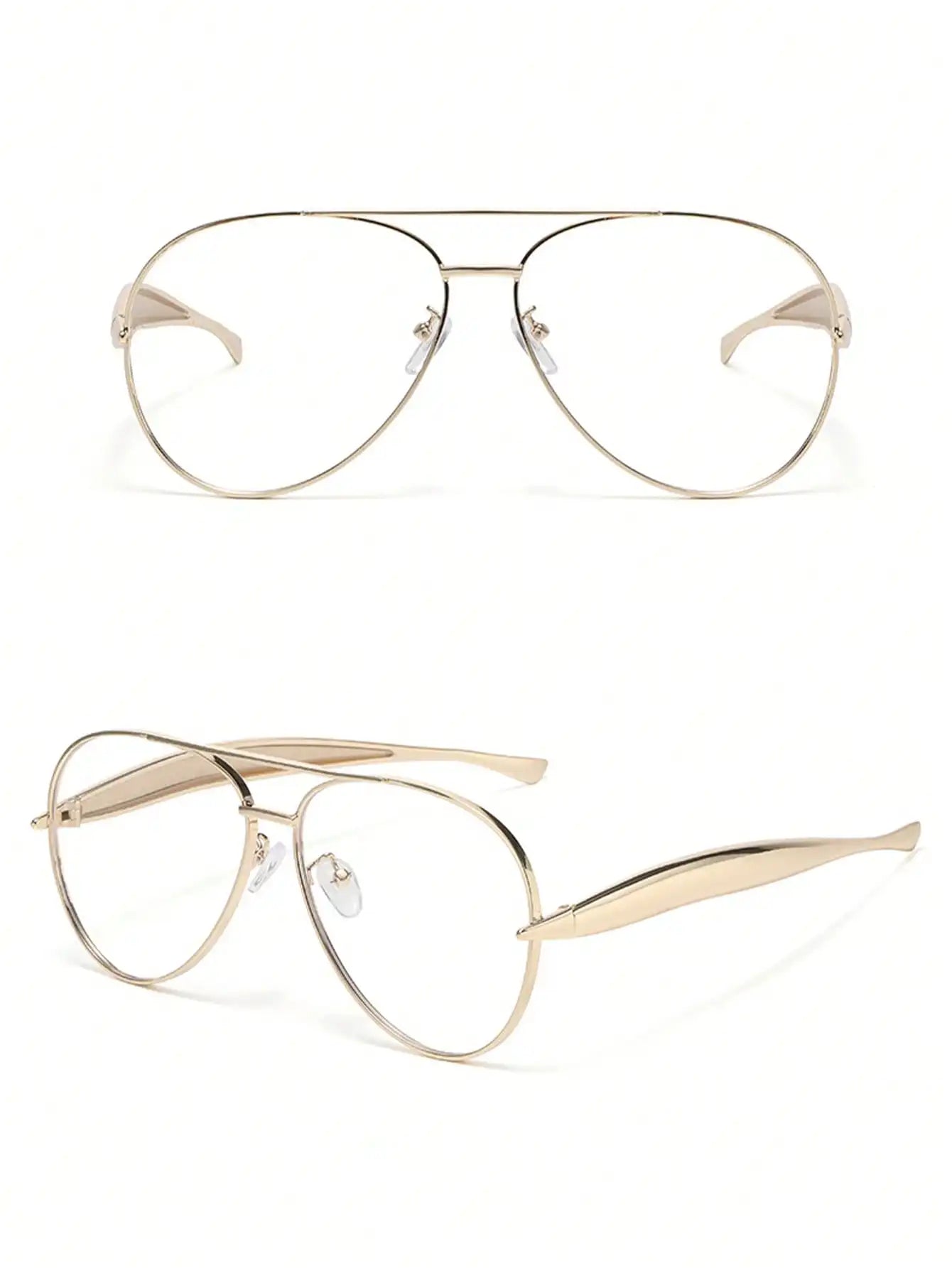 Large Frame Double Bridge Aviator Sunglasses | UV400