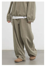 CHIC VEN Women Sweatsuit Loose Casual New Granular Velvet Stand Collar Female Top Pants Set for Woman Sport Autumn Winter 2025