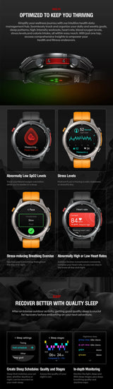 Zeblaze Stratos 4 GPS Smartwatch – AMOLED 1.43"