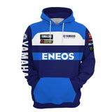Yamaha men's 3D printed motorcycle hooded pullover shirt, suitable for street wear and motorcycle riding